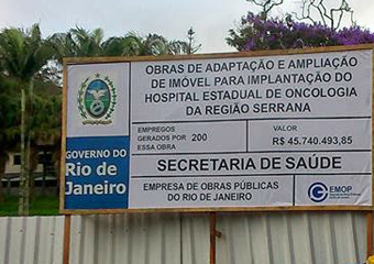 Hospital de Oncologia com obras paralisadas