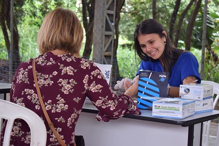 Ações de saúde contaram com a participação sempre simpática dos servidores