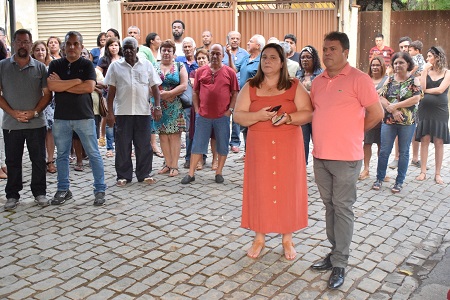 Primeira dama Kilza Ramos ao lado do prefeito Luciano Batatinha no evento