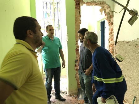 PREFEITO VISTORIA REFORMA POSTO DE SAUDE - TRAJANO