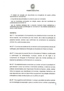 Decreto de liberação de comercio em municipios do interior - Página 2