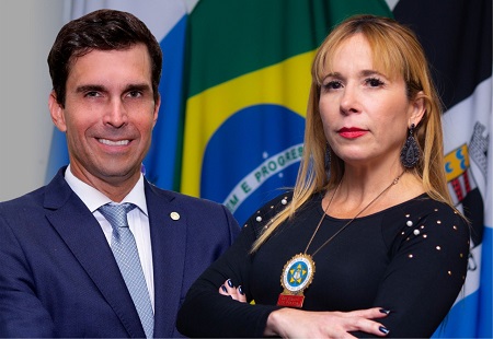 Deputado Luiz Lima e Delegada Danielle