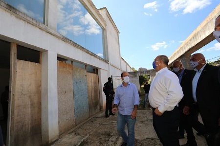 Witzel visitou as obras do Hospital Municipal Maria Helena Vieira da Silva