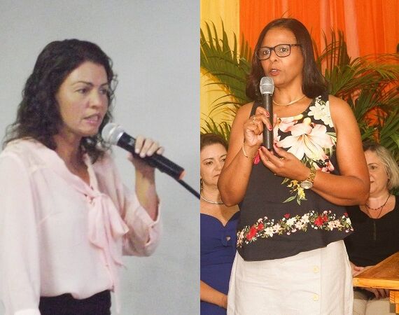 Duas mulheres serão candidatas a vice-prefeita em Cantagalo: a vereadora Emanuela Teixeira Silva e a professora Fernanda Torres.