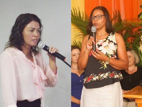 Duas mulheres serão candidatas a vice-prefeita em Cantagalo: a vereadora Emanuela Teixeira Silva e a professora Fernanda Torres.