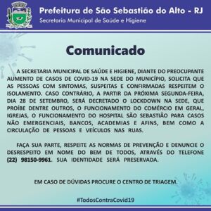 Comunicado São Sebastião do Alto