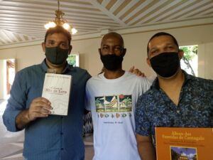 Jorge, Gilson e Douglas no lançamento na Fazenda São Clemente