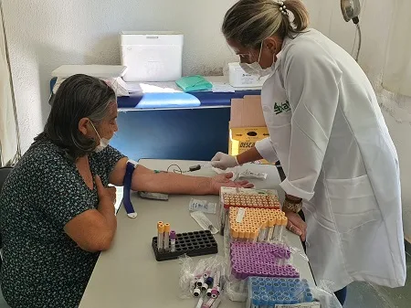 Secretaria de Saúde de Trajano de Moraes dá continuidade a coleta de sangue nos distritos