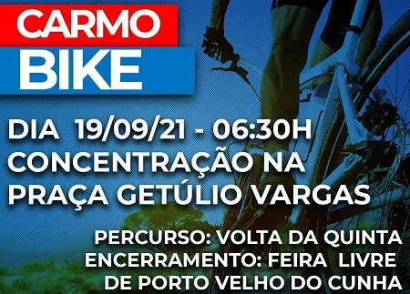 Corrida ciclística Carmo Bike acontecerá no dia 19 de setembro