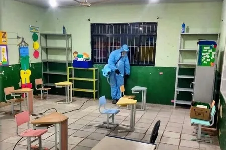 Escolas municipais e creche municipal em Cantagalo recebem sanitização