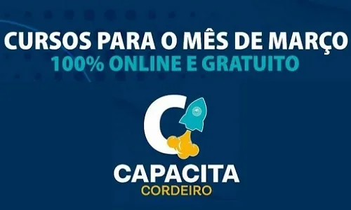 Capacita Cordeiro oferece cursos online e gratuitos para a população