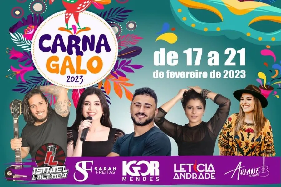 Prefeitura de Cantagalo divulga programação do Carnaval Cantagalo 2023