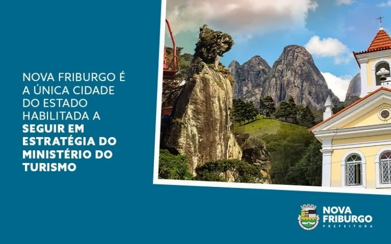 Nova Friburgo é a única cidade do estado habilitada a seguir em estratégia do Ministério do Turismo