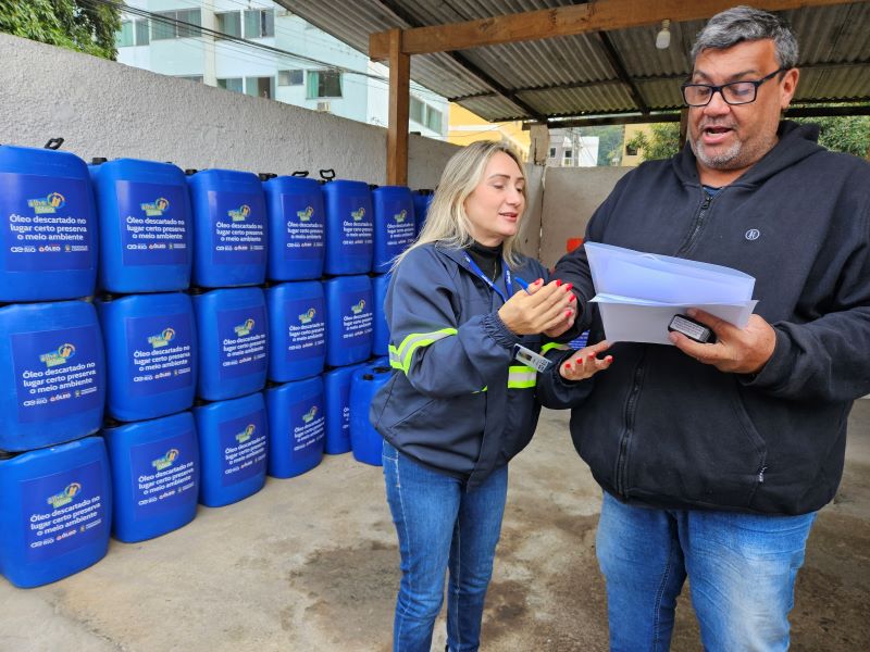 520 litros de óleo usado são coletados na Expo Cordeiro