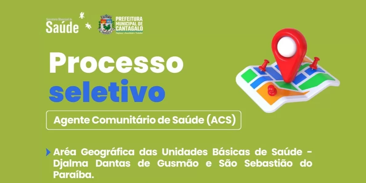 Cantagalo abre processo seletivo para agente comunitário