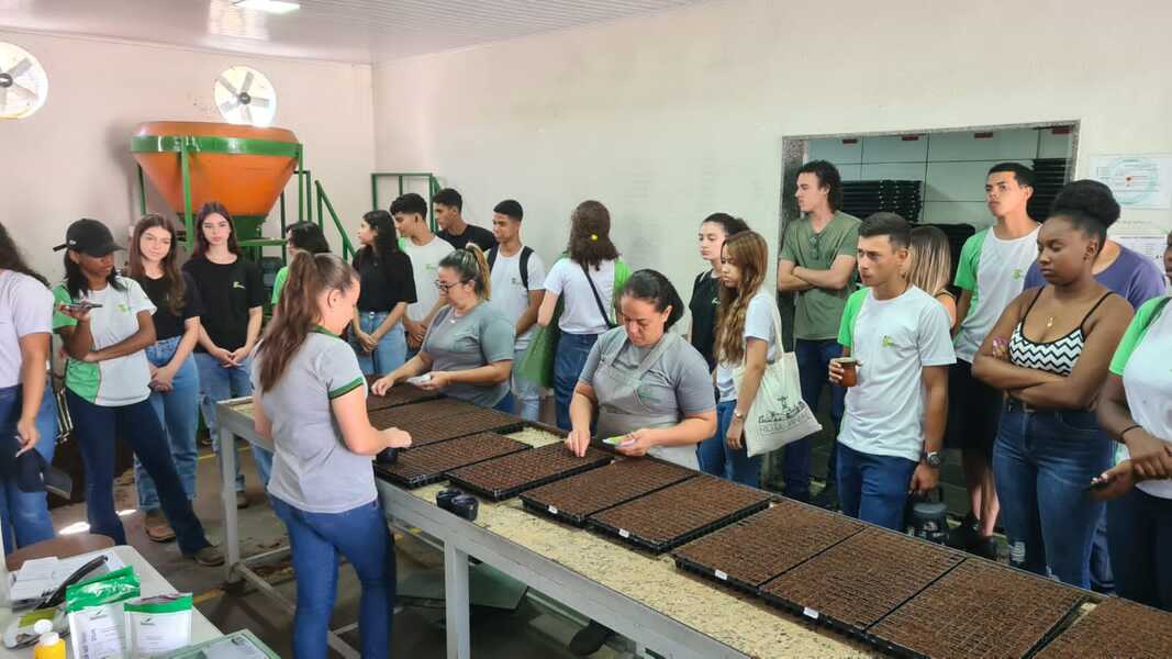 Estudantes visitam unidade da Casa Agrícola Irmãos Ferreira em Ibipeba, São Sebastião do Alto