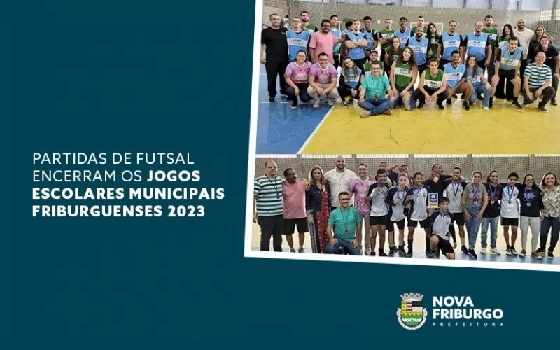 Partidas de futsal encerram os jogos escolares municipais friburguenses 2023