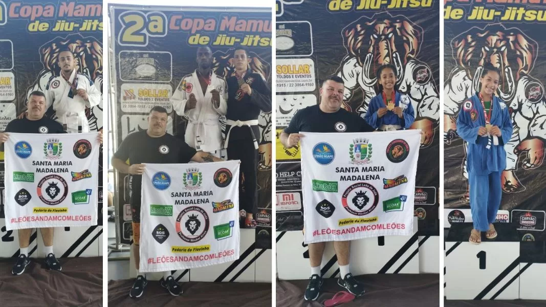 Projeto social de Santa Maria Madalena participa de campeonato de jiu-jitsu com 34 atletas