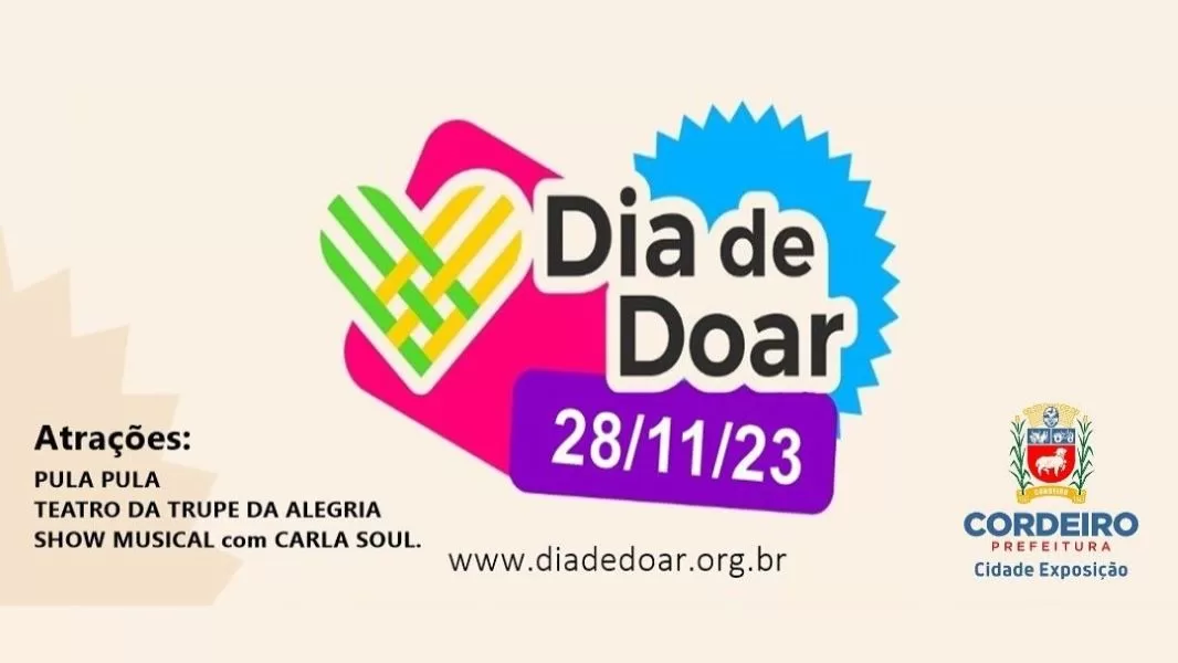 Cordeiro participará do Dia de Doar 2023