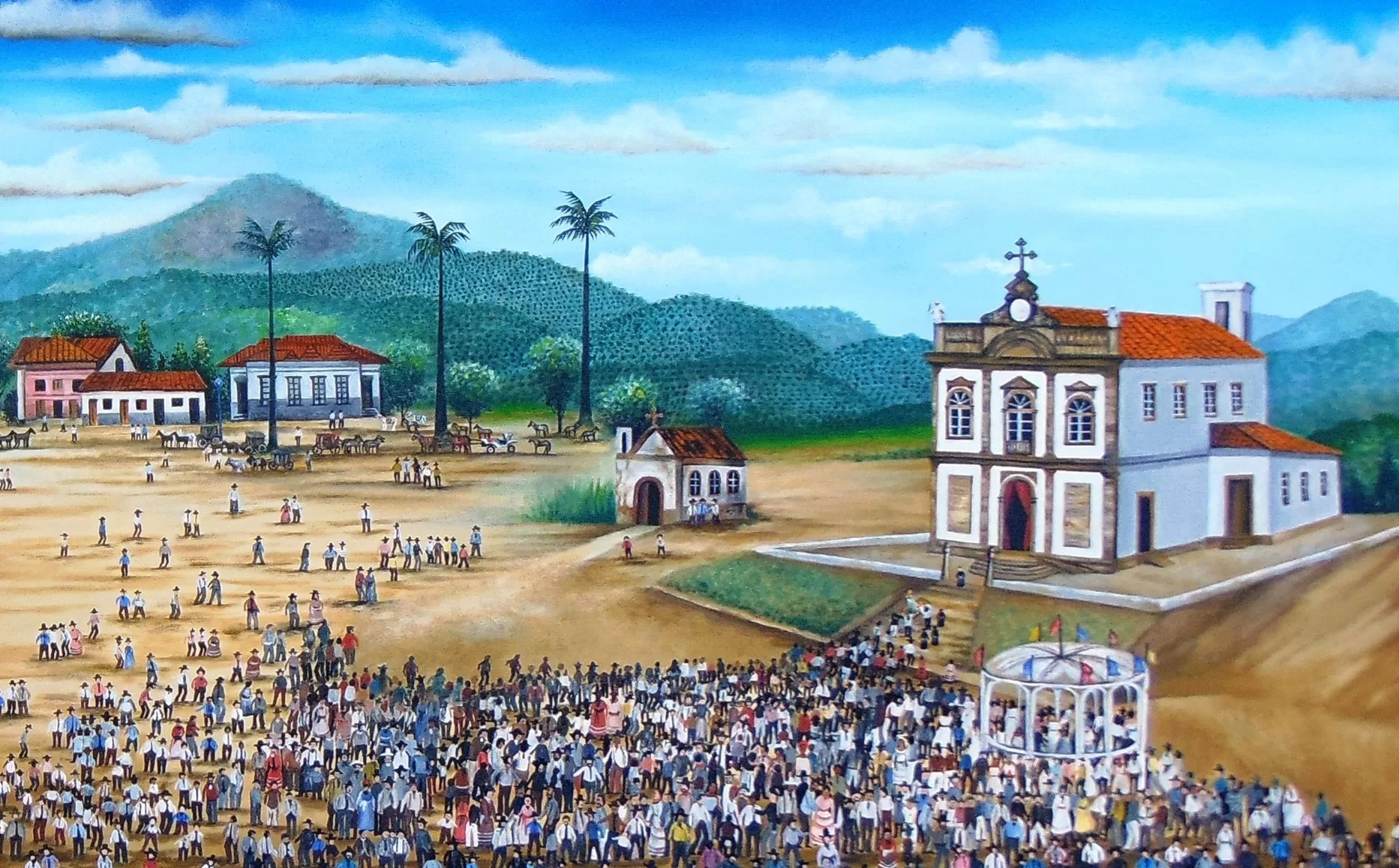 Pintura da Praça do Carmo. Foto: Luciano Huguenin