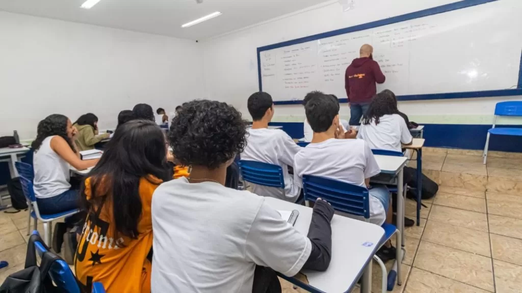Professores em sala de aula