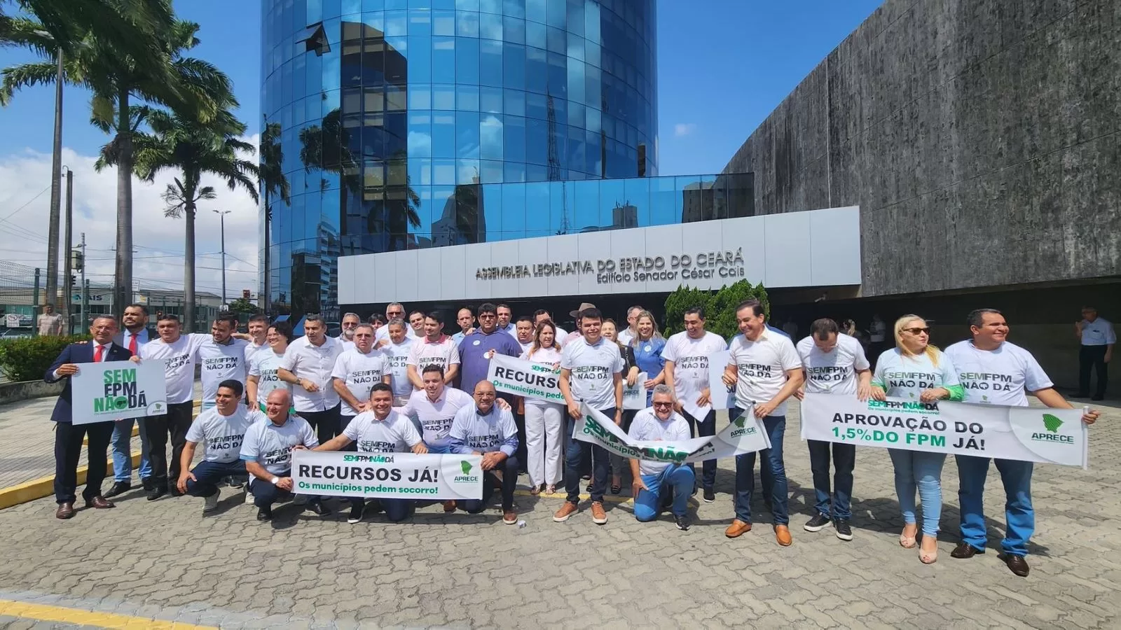 Crise econômica de 2023 levou prefeitos a fazer greve, em agosto. Foto: Divulgação/Aprece