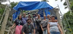 Técnicos do INEPAC realizam quarta vistoria na obra do coreto em Cantagalo