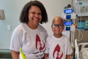 David Lucas Moraes e sua mãe, Fabiana