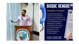 Vereador sugere a criação de um contato telefônico que receba denúncias de possíveis focos e criadouros de dengue