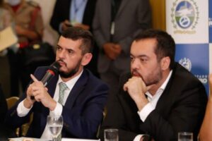 Rodrigo Bacellar, presidente da Alerj, e o governador Cláudio Castro