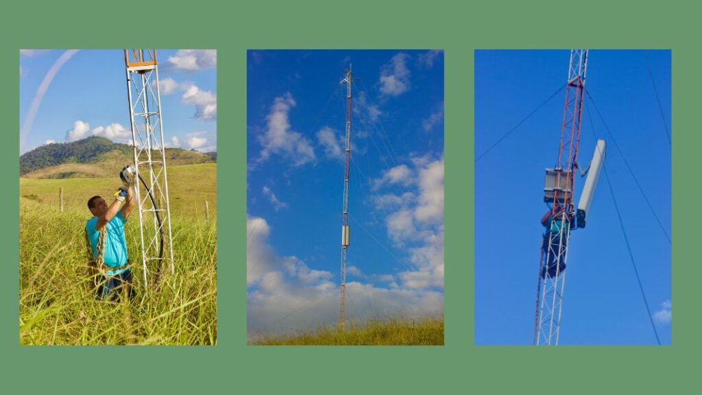 Reparos na torre de celular da Volta do Umbigo são iniciados, em Macuco