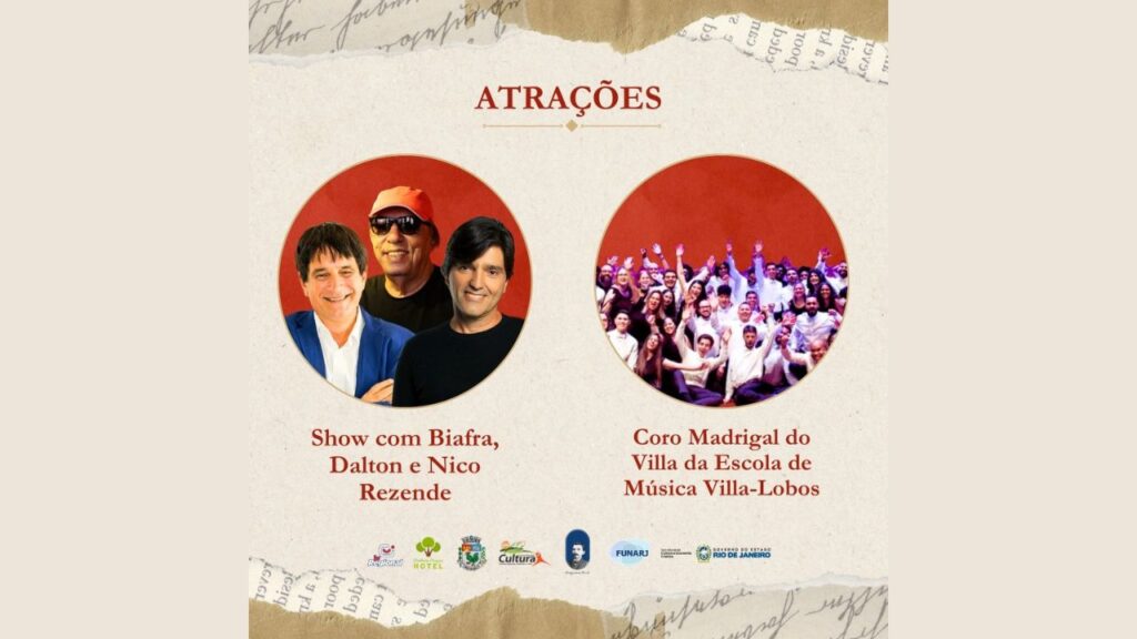 Biafra, Dalton e Nico Rezende farão shows em Cantagalo