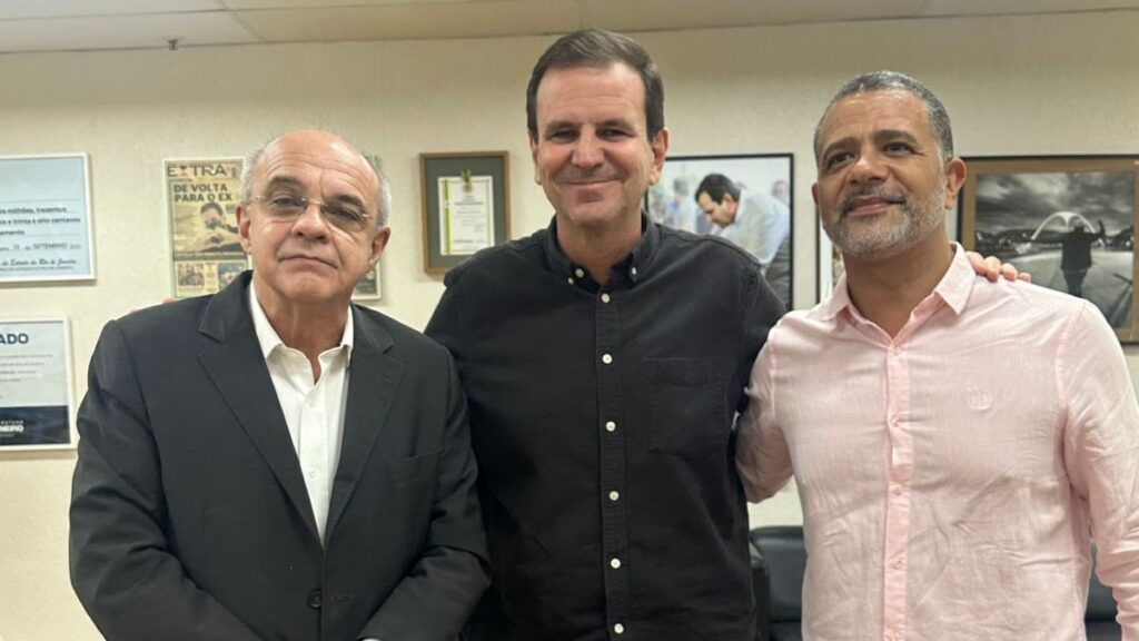 Vice-prefeito de Nova Friburgo se encontra com o prefeito Eduardo Paes e o deputado Bandeira de Mello