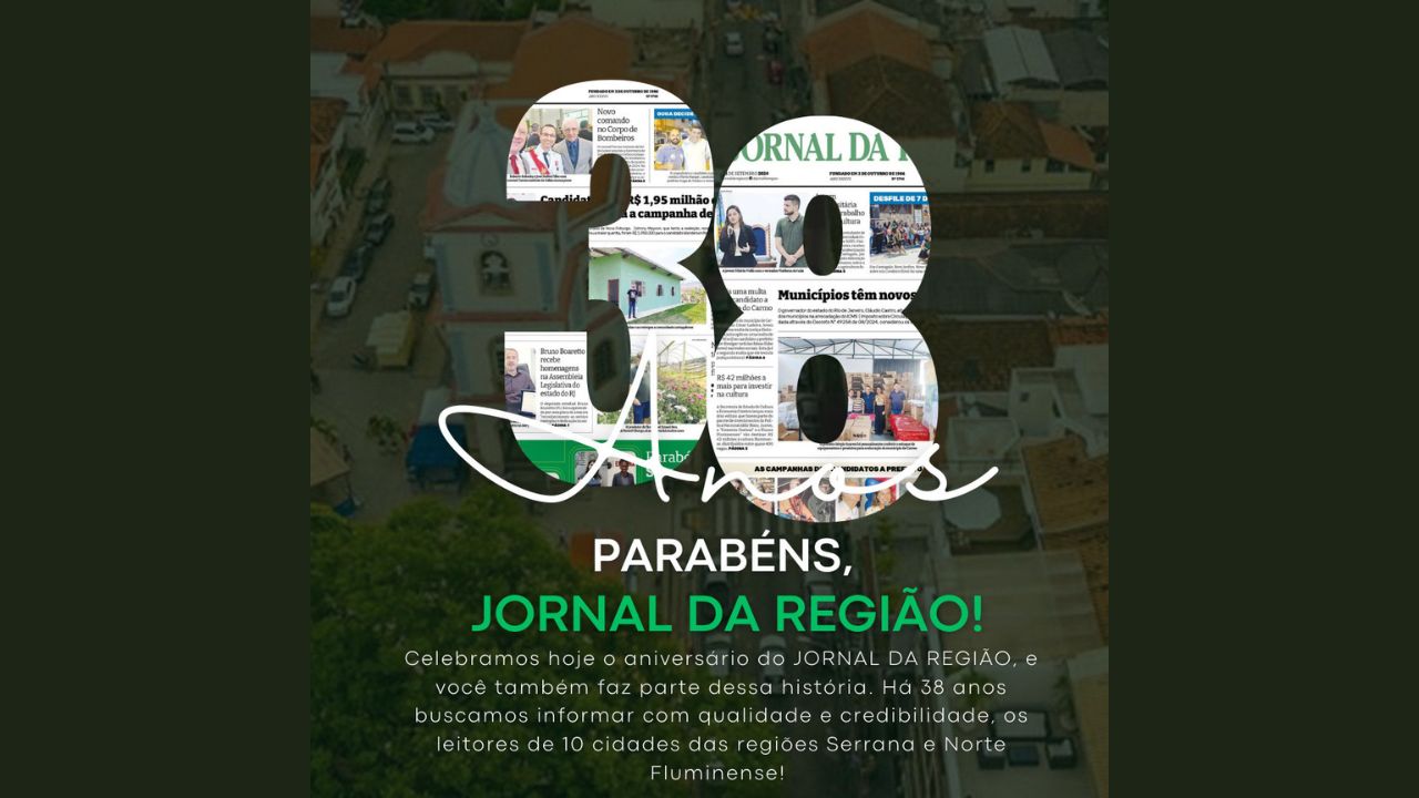 JORNAL DA REGIÃO completa 38 anos de existência