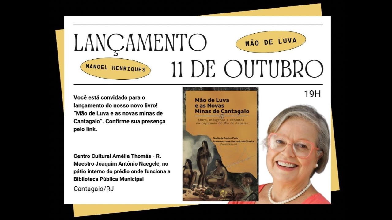 Editora Cantagalo lança livro "Mão de Luva e as Novas Minas de Cantagalo"