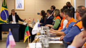 Reunião com estados do Sul e Sudeste sobre a expansão do Defesa Civil Alerta para essas regiões - Foto: Márcio Pinheiro/MIDR