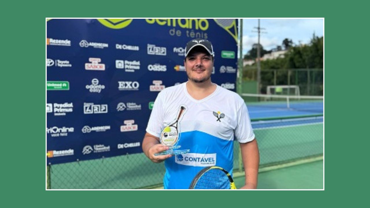 Daniel Daudt, de Cordeiro, brilha no Circuito Serrano de Tênis