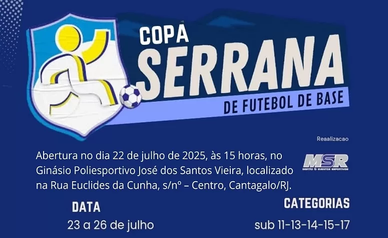 Cantagalo e Cordeiro se preparam para a Copa Serrana de Futebol de Base
