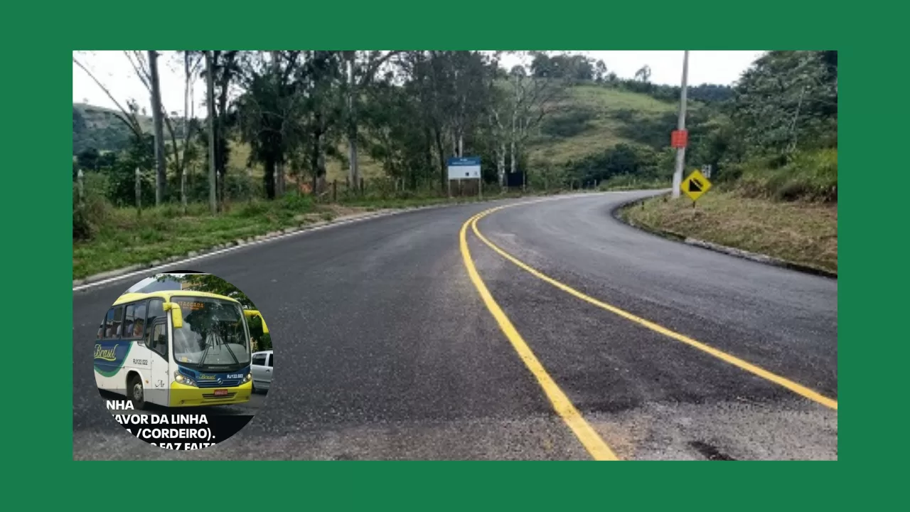 População faz campanha para pedir o retorno da linha de ônibus Cordeiro-Jamapará, na RJ-160