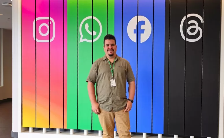 Cantagalense Bruno Palma participa do Connect SP no escritório da Meta em São Paulo