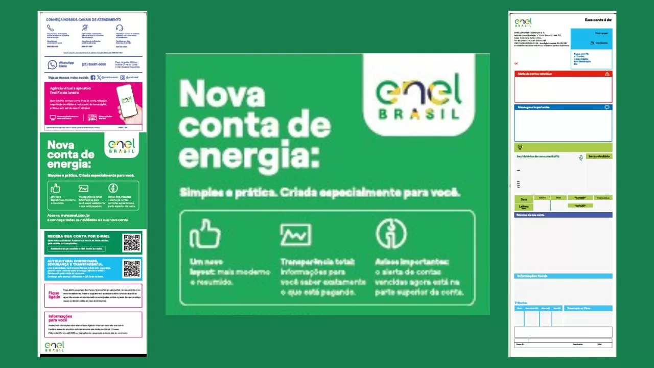 Conta de energia da Enel Rio ganha novo layout