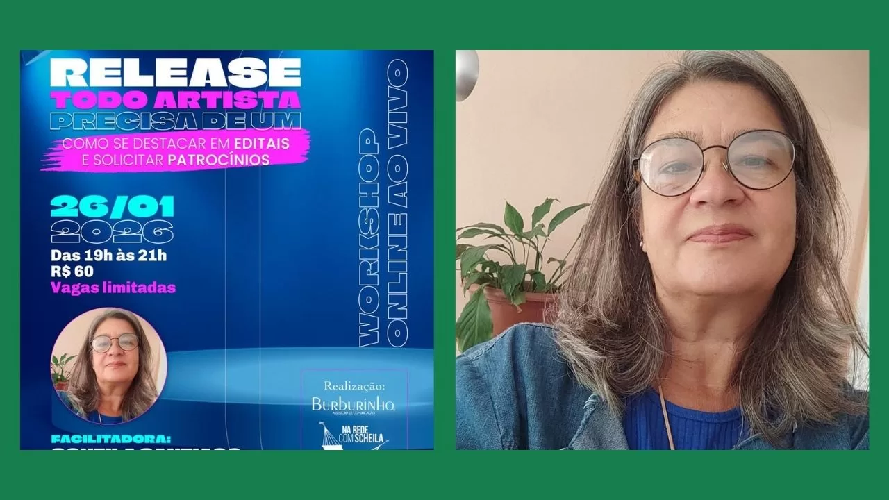 Workshop “Release – todo artista precisa de um” é voltado para artistas e produtores culturais