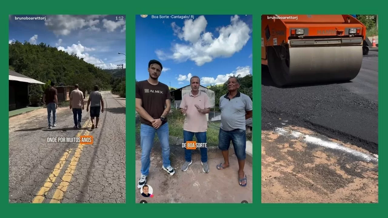 Bruno Boaretto acompanha obras em Boa Sorte e cobra solução urgente para a RJ-152