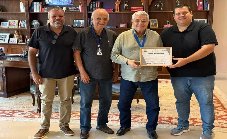 Presidente da Liga de Macuco realiza visita institucional à FERJ e reforça apoio ao futebol regional