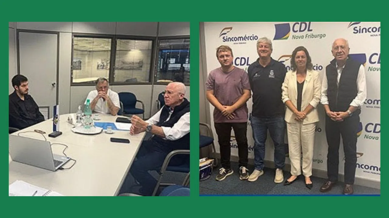 Presidente do CDL e do Sincomércio recebe prefeita de Cantagalo