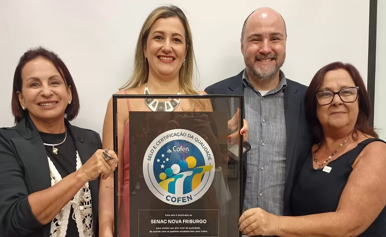 Senac RJ recebe Selo de Qualidade Cofen em unidade da Região Serrana