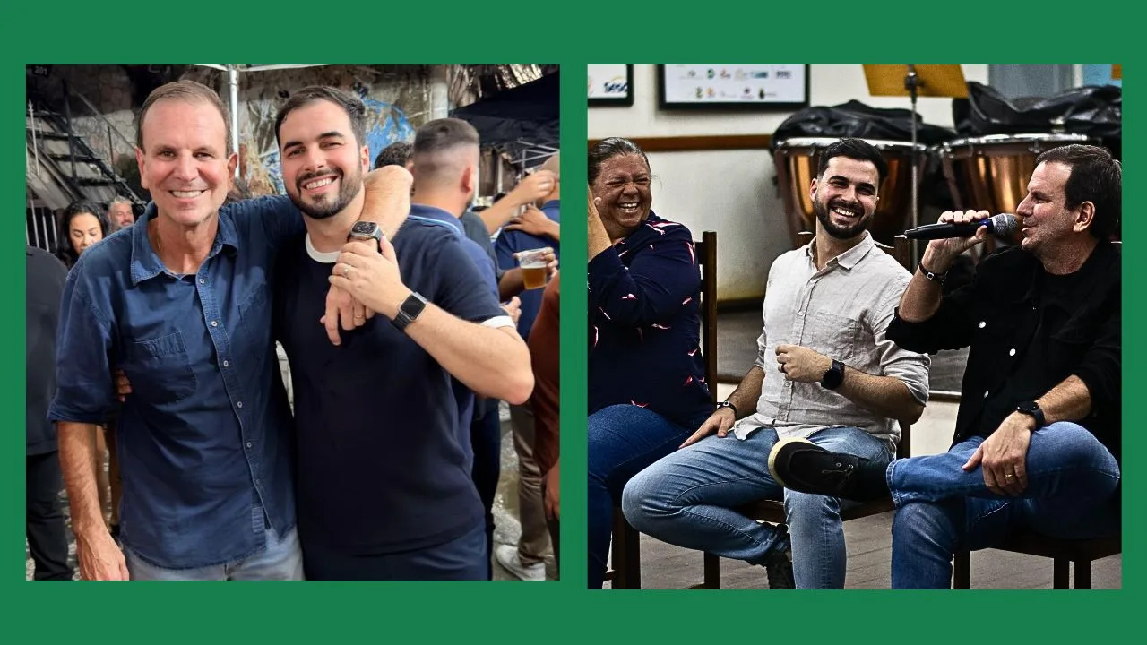 Vereador Marcos Marins (PSD) entrega Título de Cidadão Friburguense a Eduardo Paes nesta sexta-feira (12), em Nova Friburgo