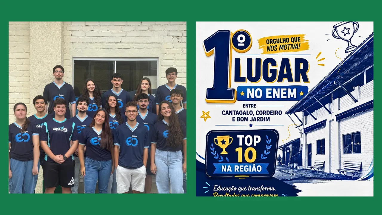 Colégio Euclides da Cunha conquistou o primeiro lugar no ENEM  entre Cantagalo, Cordeiro e Bom Jardim