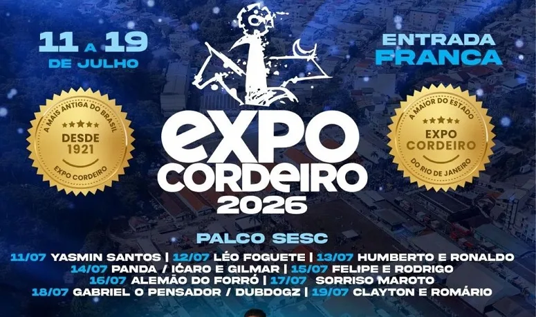 Confira a programação da 82ª Exposição Agropecuária, Comercial e Industrial de Cordeiro