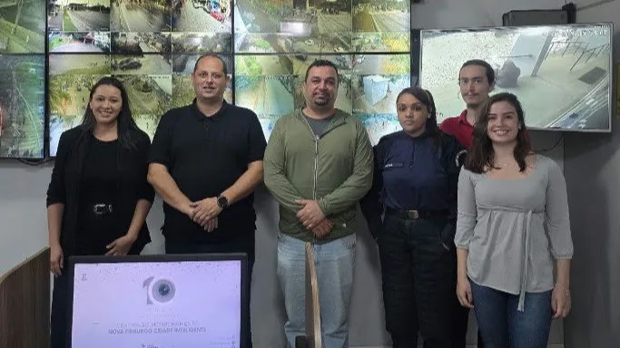Trajano de Moraes participa de reunião no Centro de Monitoramento e Vigilância da Secretaria Municipal de Ordem Pública de Nova Friburgo